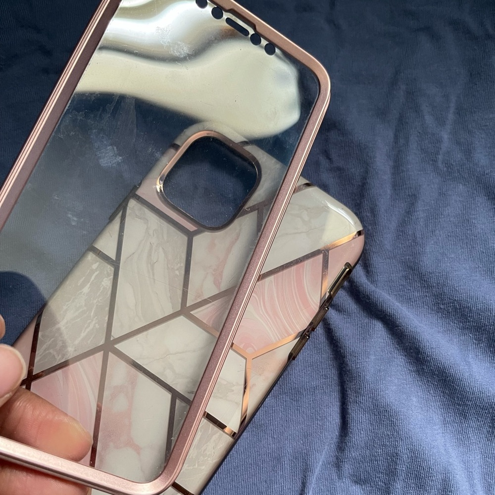 iPhone 11 Pro Max Marble Case w/ Screen Protector